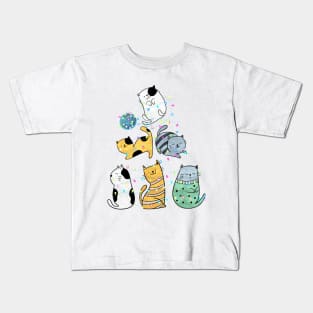 Christmas Cats Kids T-Shirt